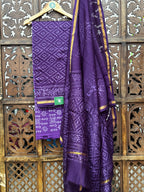 Regal Deep Purple Chanderi Silk Hand-Block Suit Set HANDMADEAHOLIC BY MISHKA