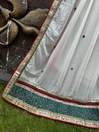 Off-White Varajana Dupatta HANDMADEAHOLIC BY MISHKA