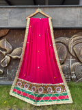 Rani Pink Varajana Dupatta HANDMADEAHOLIC BY MISHKA