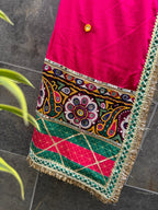 Rani Pink Varajana Dupatta HANDMADEAHOLIC BY MISHKA