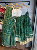 GREEN BANDHANI CHANIYA CHOLI HANDMADEAHOLIC BY MISHKA
