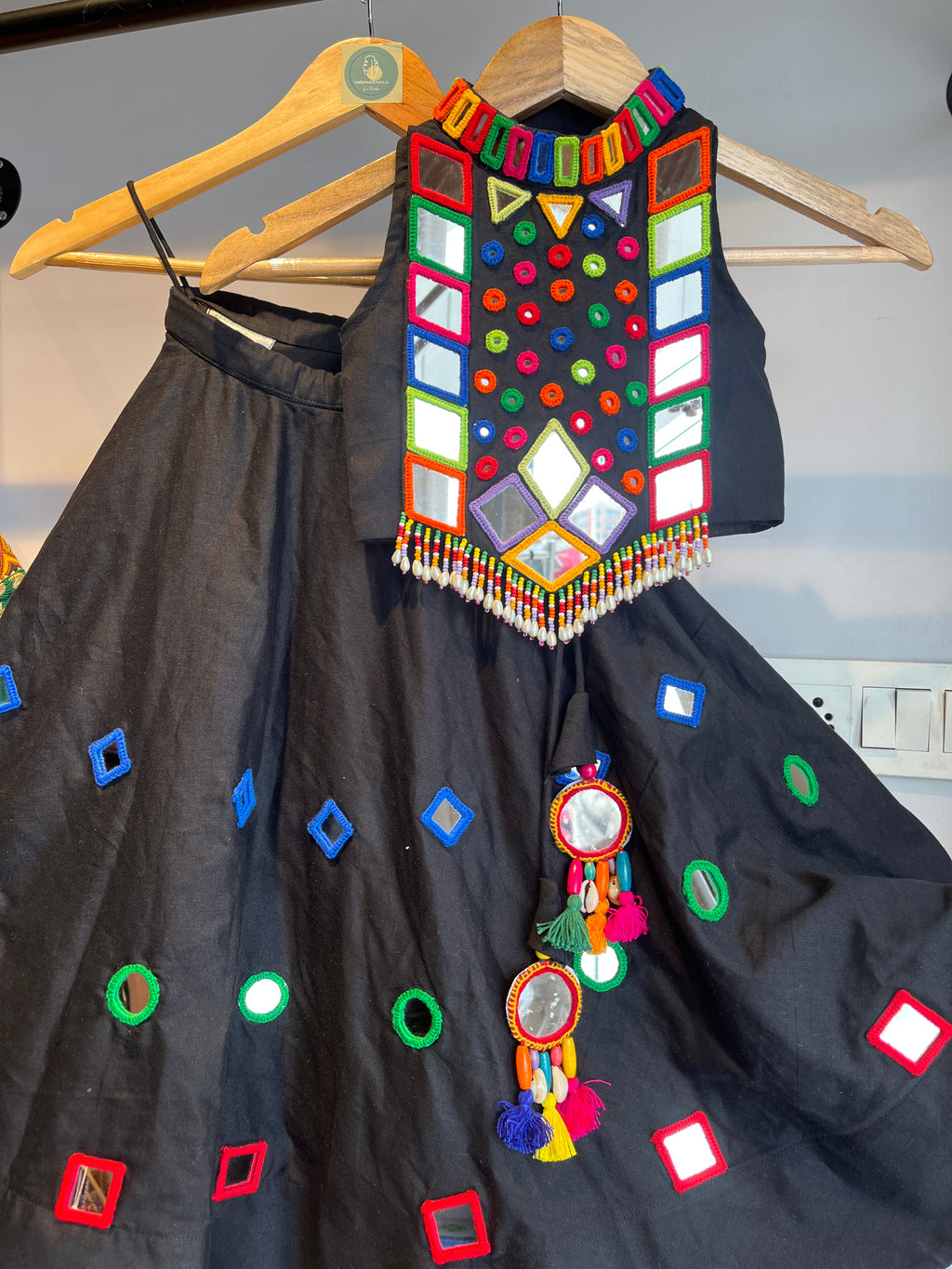 BLACK AND BLACK KIDS CHOLI - handmadeaholicmishka