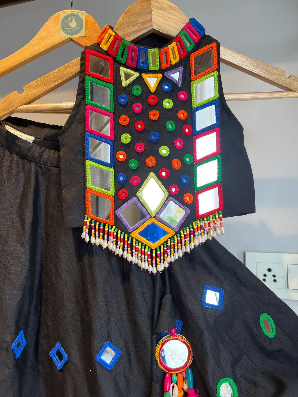 BLACK AND BLACK KIDS CHOLI - handmadeaholicmishka