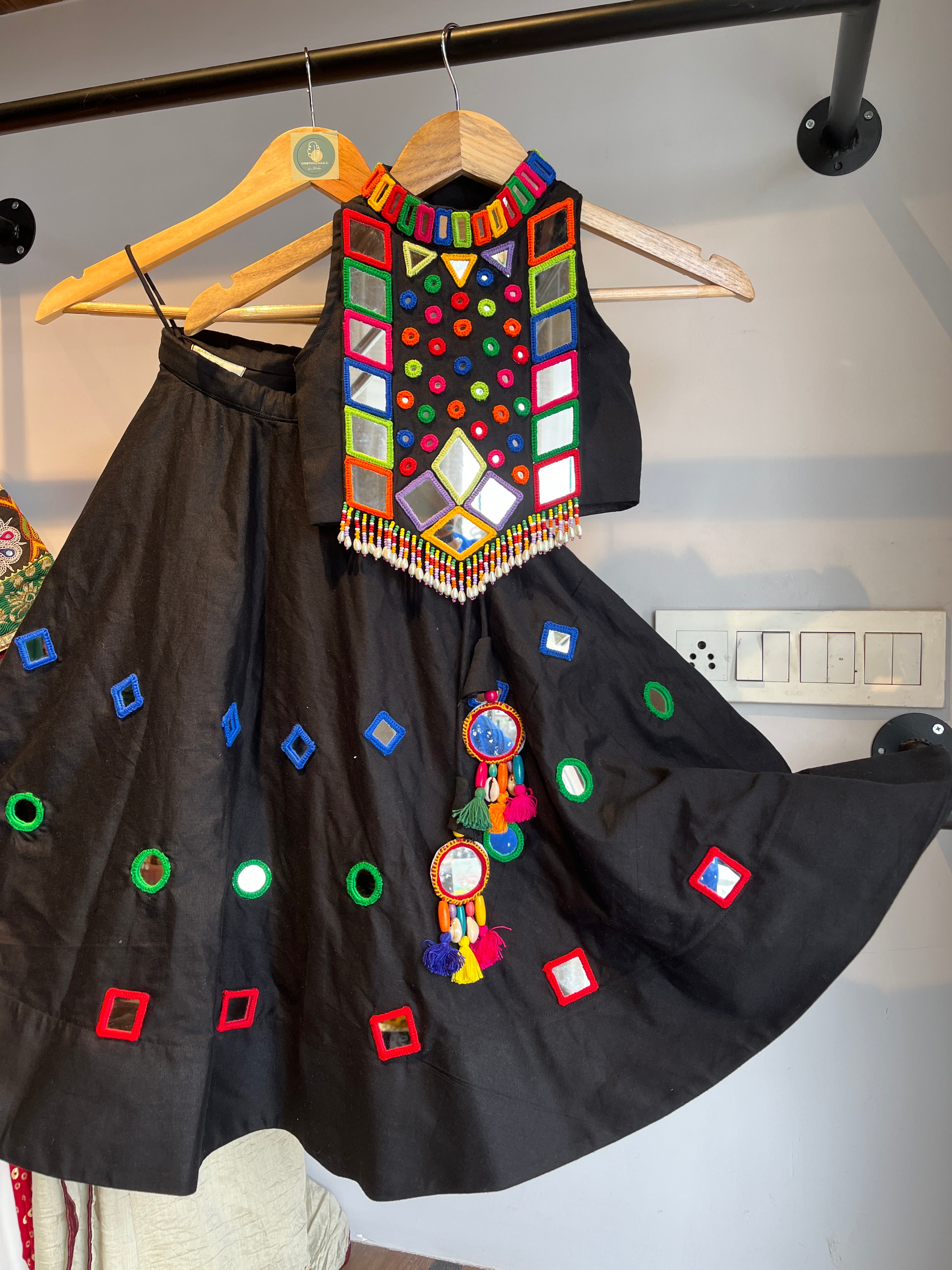 BLACK AND BLACK KIDS CHOLI - handmadeaholicmishka