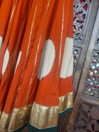 RUST ORANGE LACE SKIRT RAAS'25 HANDMADEAHOLIC BY MISHKA