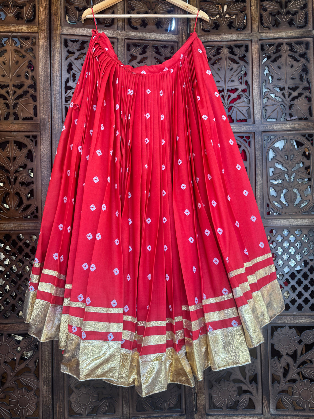 ORANGE BANDHANI SKIRT RAAS'25 HANDMADEAHOLIC BY MISHKA