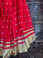 ORANGE BANDHANI SKIRT RAAS'25 HANDMADEAHOLIC BY MISHKA