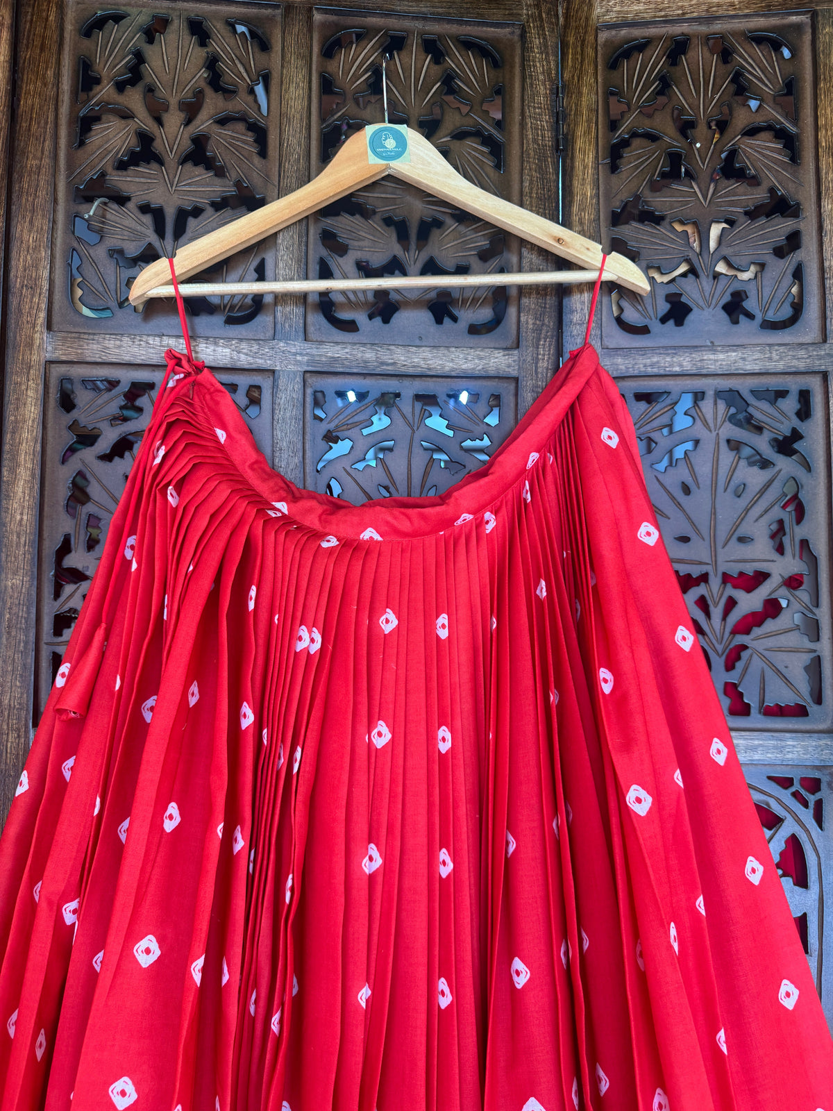 ORANGE BANDHANI SKIRT RAAS'25 HANDMADEAHOLIC BY MISHKA