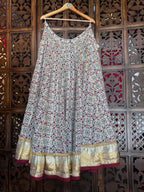 OFF WHITE AJRAKH SKIRT RAAS'25 HANDMADEAHOLIC BY MISHKA