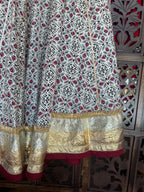 OFF WHITE AJRAKH SKIRT RAAS'25 HANDMADEAHOLIC BY MISHKA