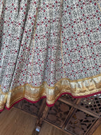 OFF WHITE AJRAKH SKIRT RAAS'25 HANDMADEAHOLIC BY MISHKA