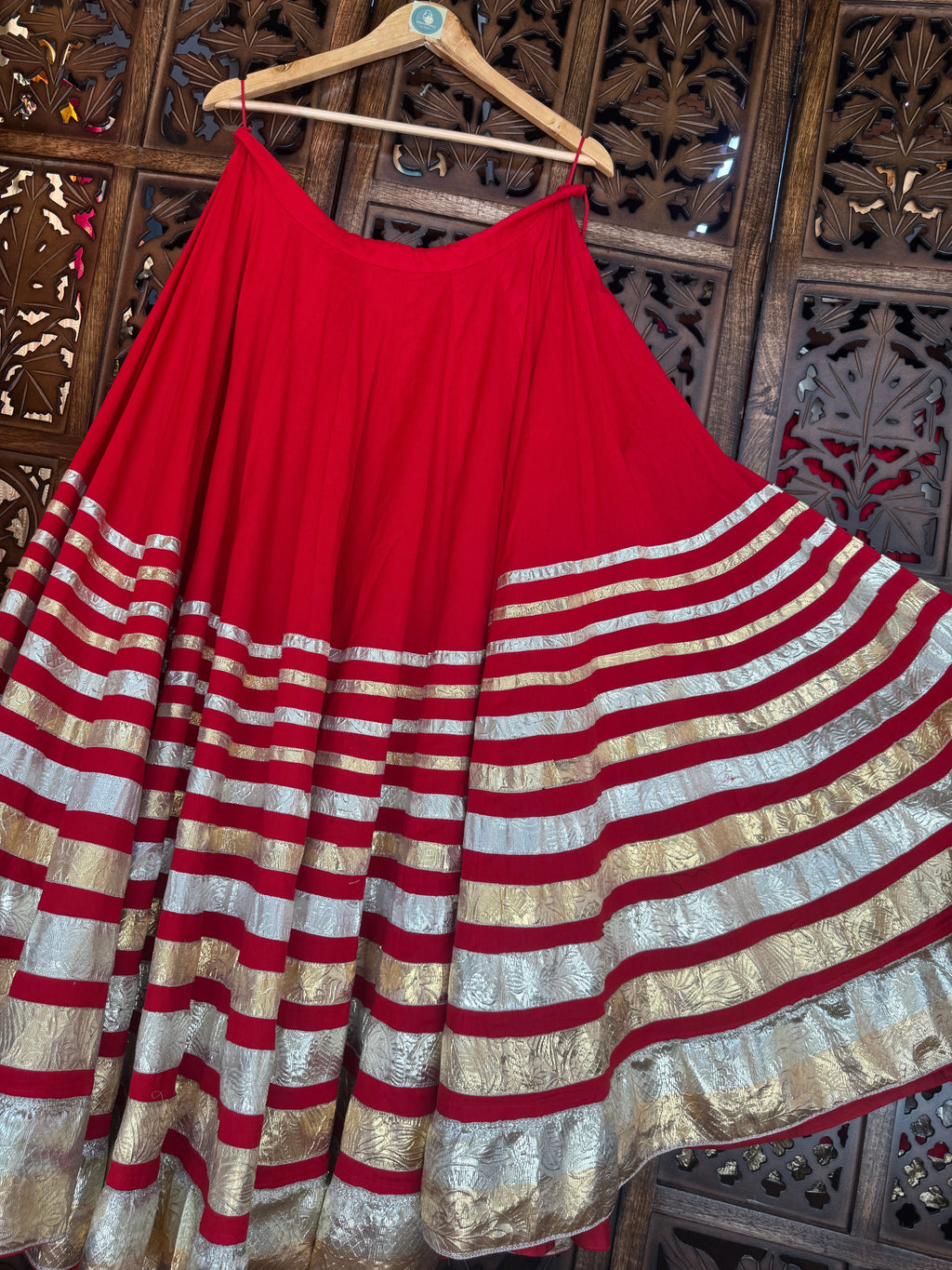 RED KIDS SKIRT RAAS'25 HANDMADEAHOLIC BY MISHKA