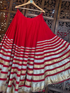 RED KIDS SKIRT RAAS'25 HANDMADEAHOLIC BY MISHKA