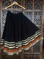 BLACK KIDS SKIRT RAAS'25 HANDMADEAHOLIC BY MISHKA