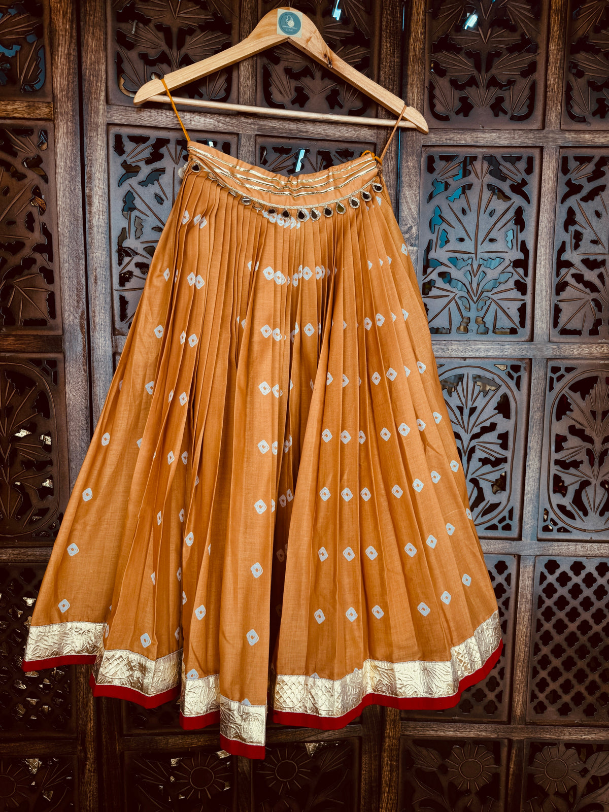 MUSTRAD BANDHANI KIDS SKIRT RAAS'25 HANDMADEAHOLIC BY MISHKA