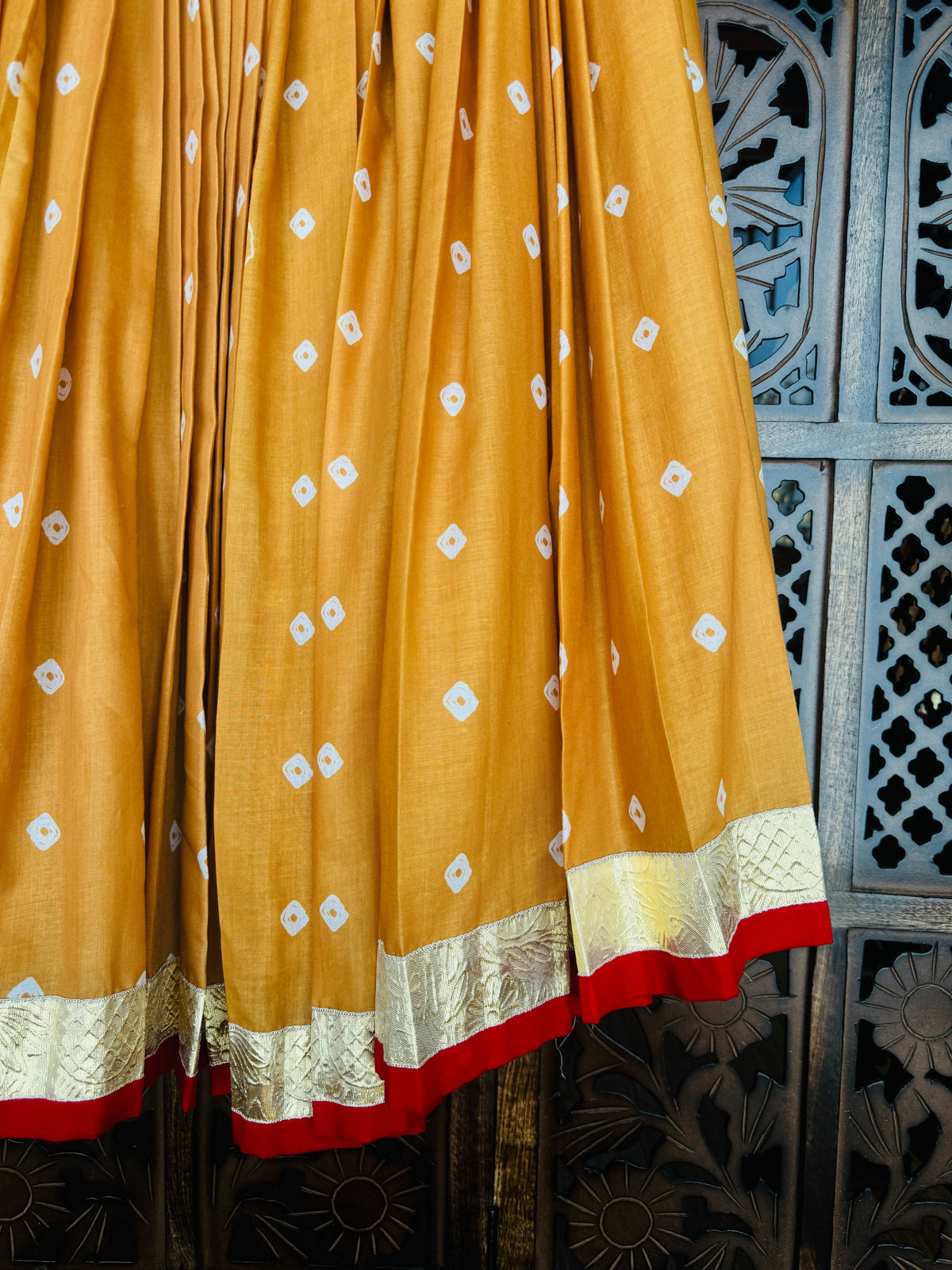 MUSTRAD BANDHANI KIDS SKIRT RAAS'25 HANDMADEAHOLIC BY MISHKA