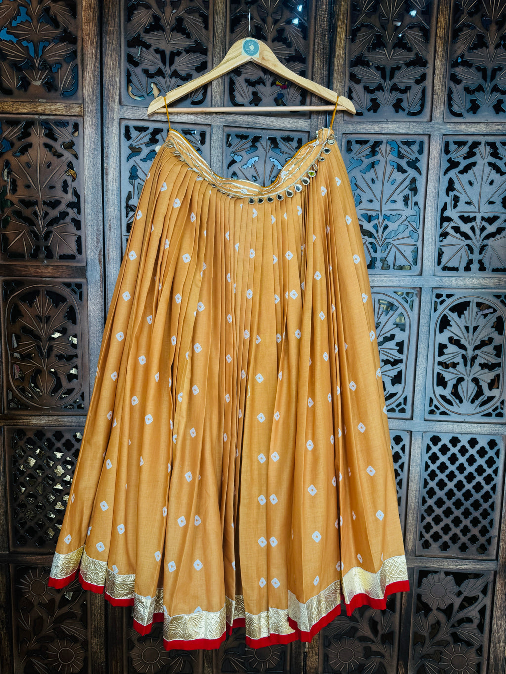 MUSTRAD BANDHANI KIDS SKIRT RAAS'25 HANDMADEAHOLIC BY MISHKA