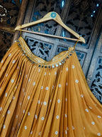 MUSTARD BANDHANI SKIRT RAAS'25 HANDMADEAHOLIC BY MISHKA