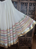 OFF WHITE MULTI LACE SKIRT RAAS'25 HANDMADEAHOLIC BY MISHKA