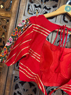 RED BANJARA BLOUSE HANDMADEAHOLIC BY MISHKA