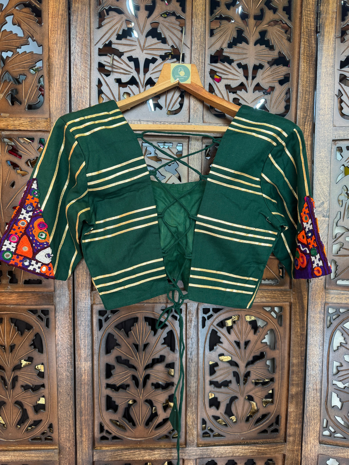 GREEN BANJARA BLOUSE HANDMADEAHOLIC BY MISHKA