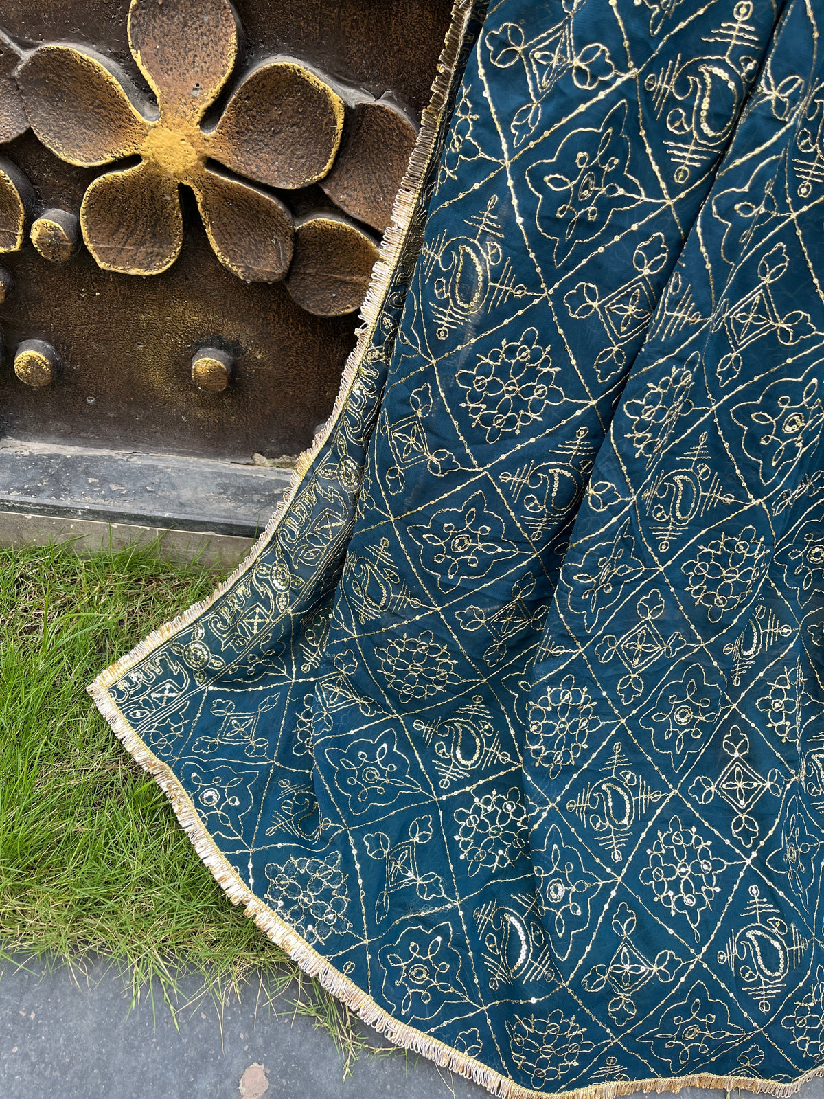 PEACOCK VINTAGE DUPATTA HANDMADEAHOLIC BY MISHKA