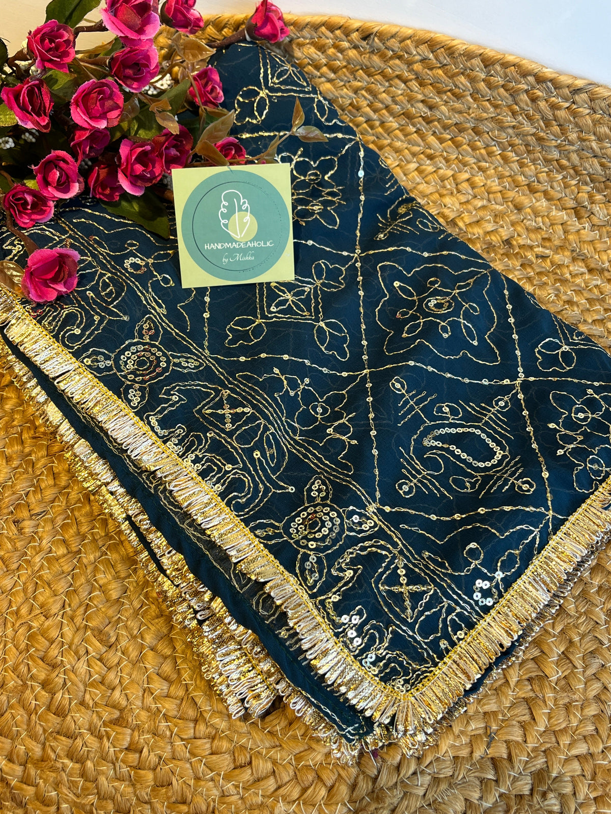 PEACOCK VINTAGE DUPATTA HANDMADEAHOLIC BY MISHKA