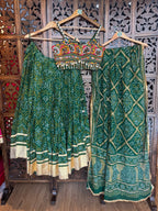 GREEN BANDHANI CHANIYA CHOLI RAAS'25 HANDMADEAHOLIC BY MISHKA