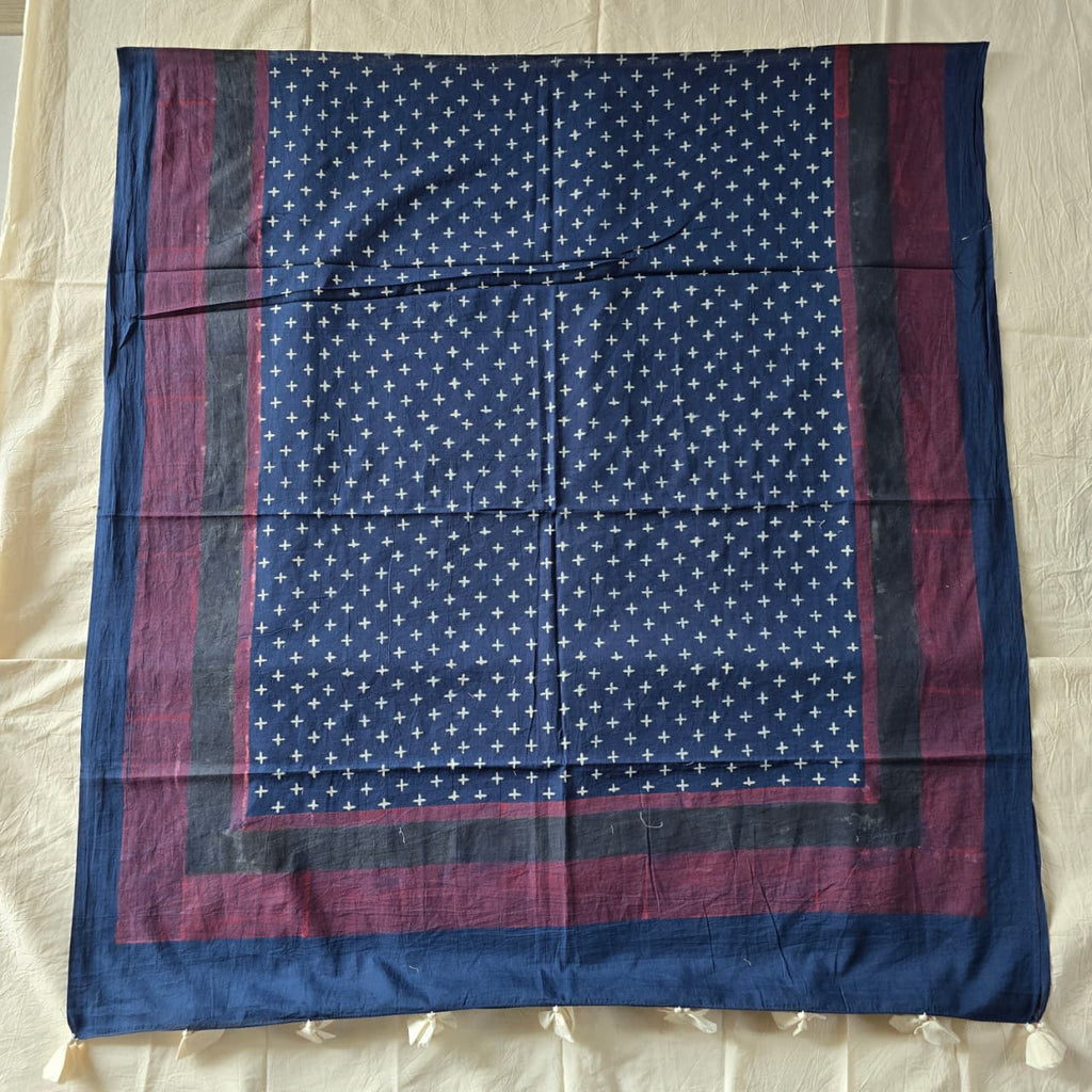 HANDBLOCK PRINTED COTTON AJRAKH DUPATTA