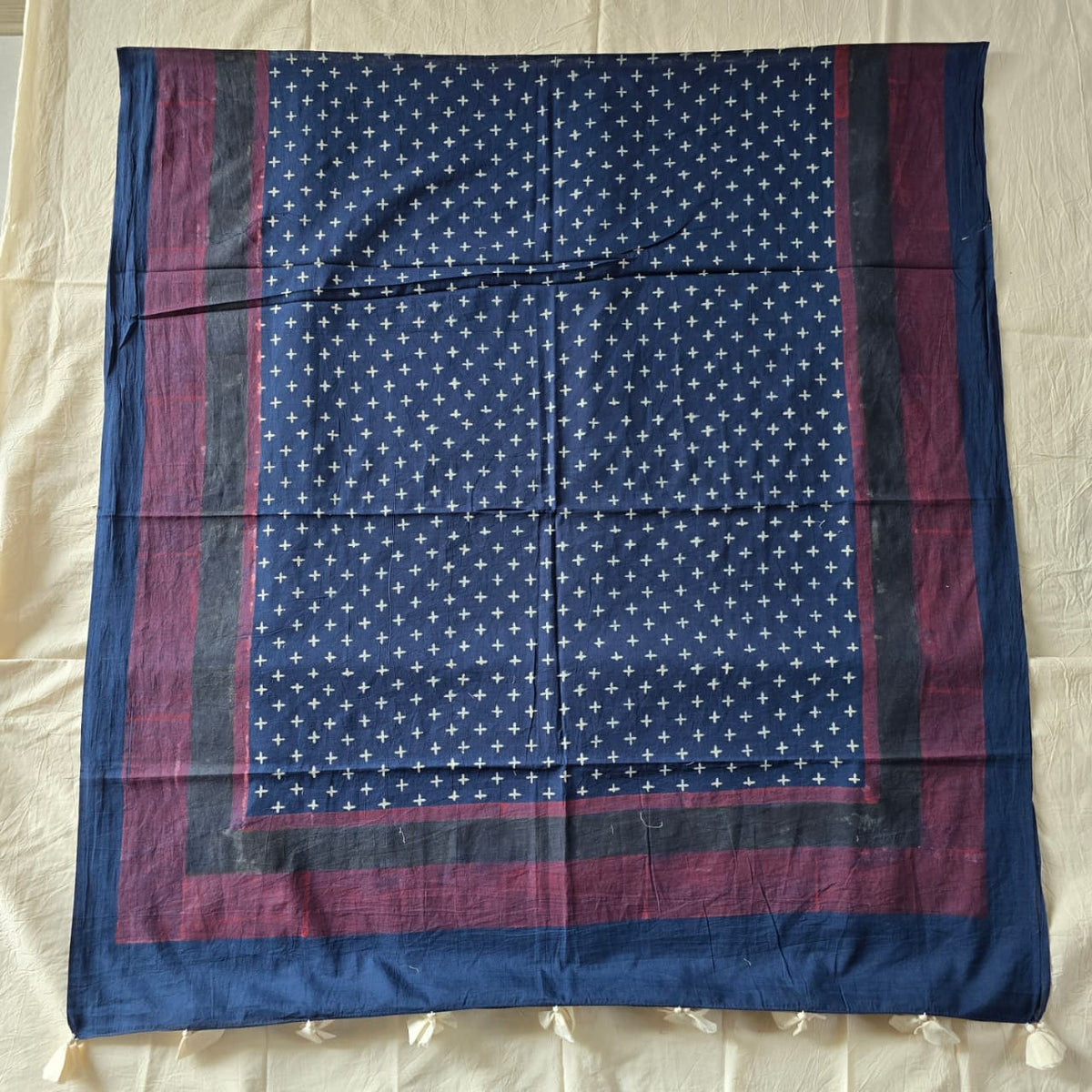 HANDBLOCK PRINTED COTTON AJRAKH DUPATTA