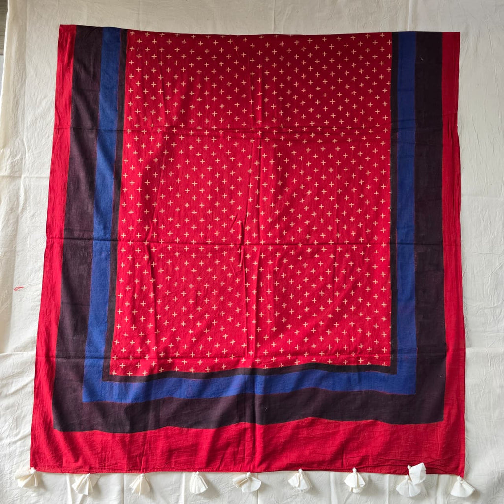 HANDBLOCK PRINTED COTTON AJRAKH DUPATTA