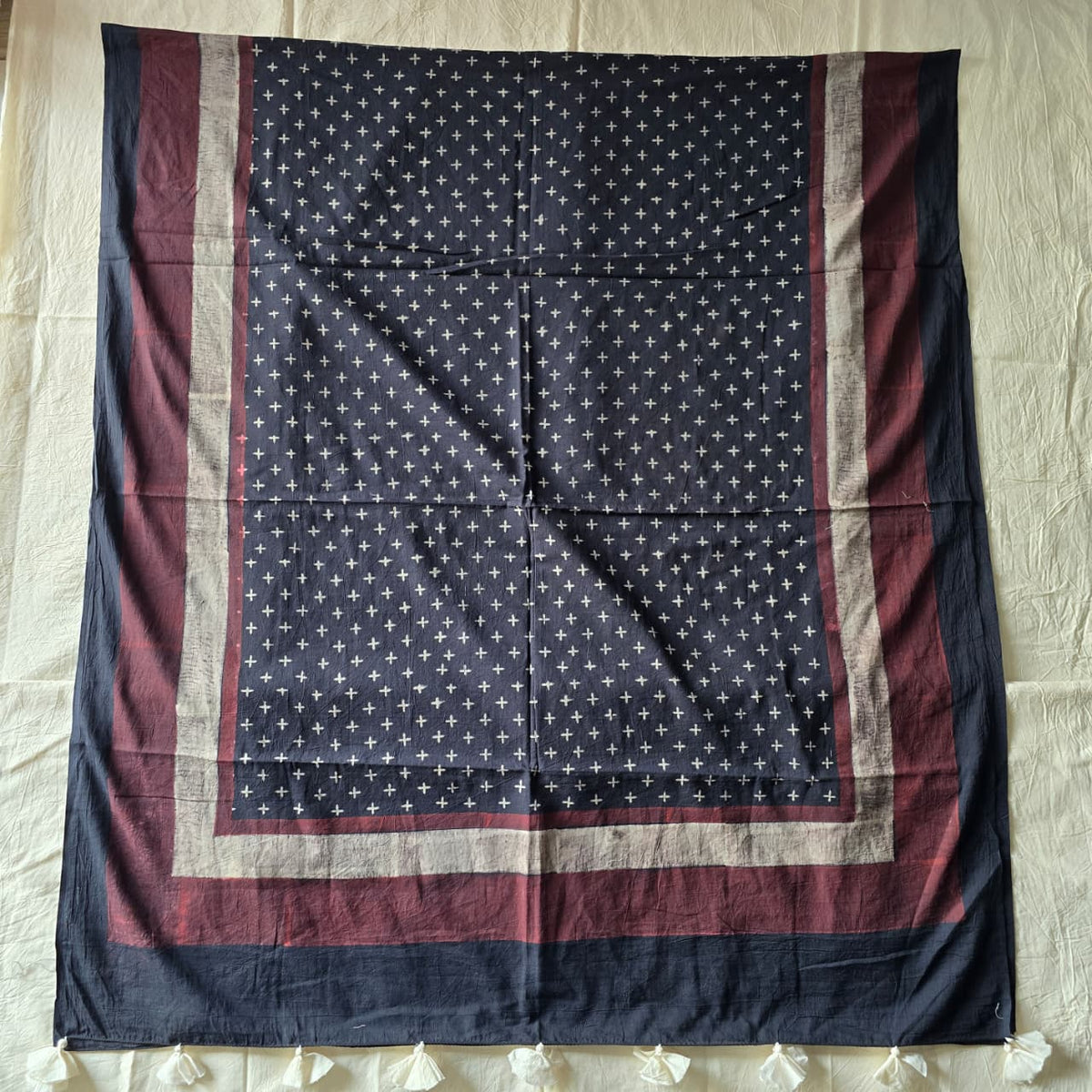 HANDBLOCK PRINTED COTTON AJRAKH DUPATTA