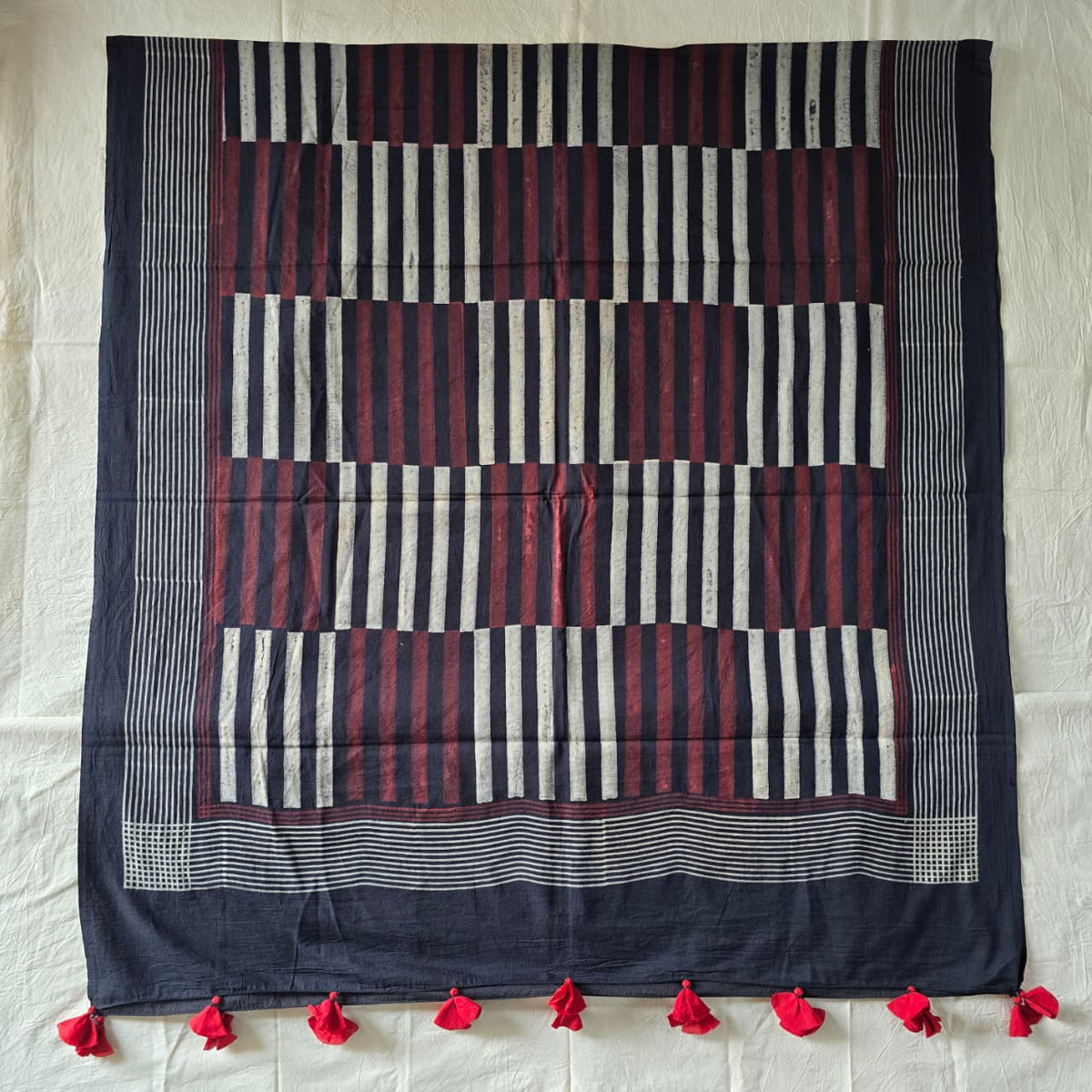 HANDBLOCK PRINTED COTTON AJRAKH DUPATTA