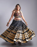 MULTI LAMPI BLACK CHANIYA CHOLI RAAS'25 HANDMADEAHOLIC BY MISHKA