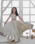 OFF WHITE KIDS CHOLI RAAS'25 HANDMADEAHOLIC BY MISHKA