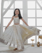 OFF WHITE KIDS CHOLI RAAS'25 HANDMADEAHOLIC BY MISHKA