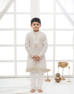 OFF WHITE BOYS KURTA RAAS'25 HANDMADEAHOLIC BY MISHKA
