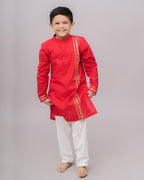 RED BOYS KURTA RAAS'25 HANDMADEAHOLIC BY MISHKA
