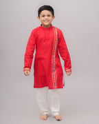 RED BOYS KURTA RAAS'25 HANDMADEAHOLIC BY MISHKA