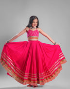 PINK KIDS CHOLI RAAS'25 HANDMADEAHOLIC BY MISHKA