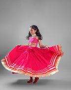 PINK KIDS CHOLI RAAS'25 HANDMADEAHOLIC BY MISHKA